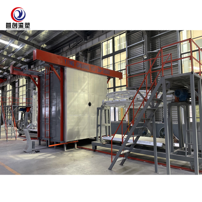kaufen Spielplatz-Dia-Shuttle Rotomolding-Maschine Kreis-Oven Structure online manufacture