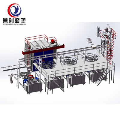 kaufen Multi Arme fahren Rotomolding-Maschine für HDPE-LDPE LLDPE des PET-pp. Plastikprodukte hin- und her online manufacture
