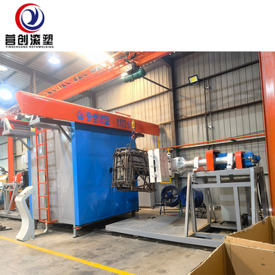 kaufen PLC-Steuerungssystem Shuttle Rotomolding-Maschine mit verstellbarer Drehgeschwindigkeit online manufacture