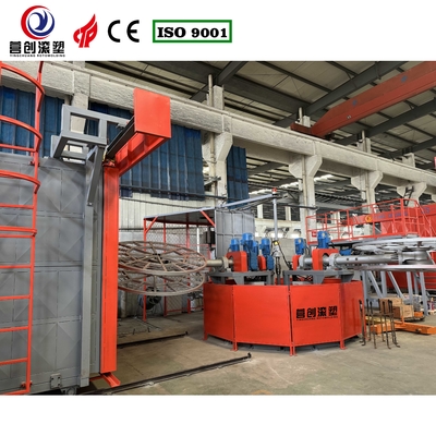 Elektrische Kühltechnik Shuttle-Rotomolding-Maschine mit hoher Produktionsgeschwindigkeit