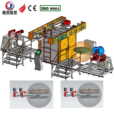 Automatische Shuttle-Rotomoldmaschine mit PLC-Steuerung