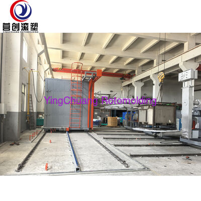 YINGCHUANG CS-3A-3500 Dreiarmige Shuttle-Rotationsformmaschine, automatische gasbetriebene Rotationsformmaschine für große hohle PE-Kunststoffprodukte