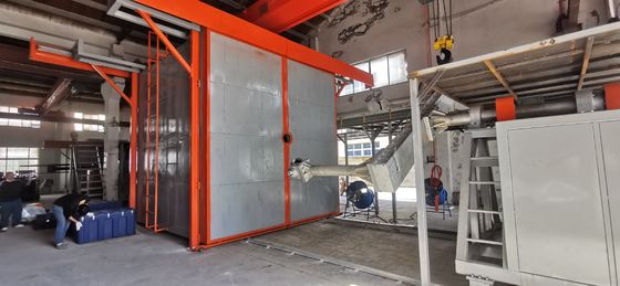 Verstellbare Rotationsgeschwindigkeits-Shuttle-Rotomoldmaschine für Anlagen