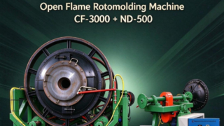Yingchuang CF-3000 & ND-500 Rotomolding-Set mit offener Flamme | Passende Maschinen für vollen Wassertank und Deckel