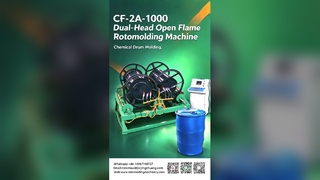 Yingchuang CF-2A-1000 Doppelkopf-Rotationsformmaschine mit offener Flamme | Präzise Temperaturkontrolle und Qualitätsprüfung